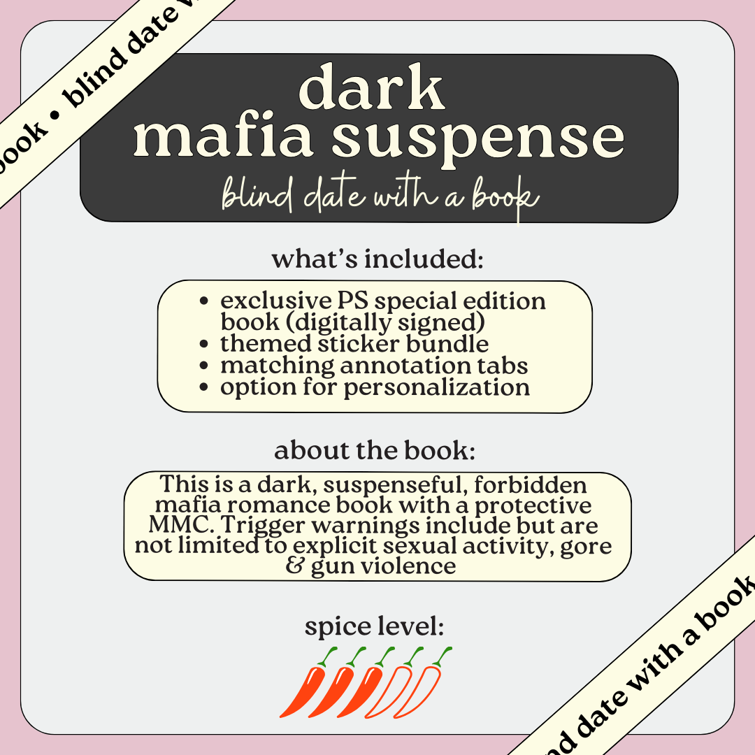 DARK MAFIA special edition blind date with a book PREORDER