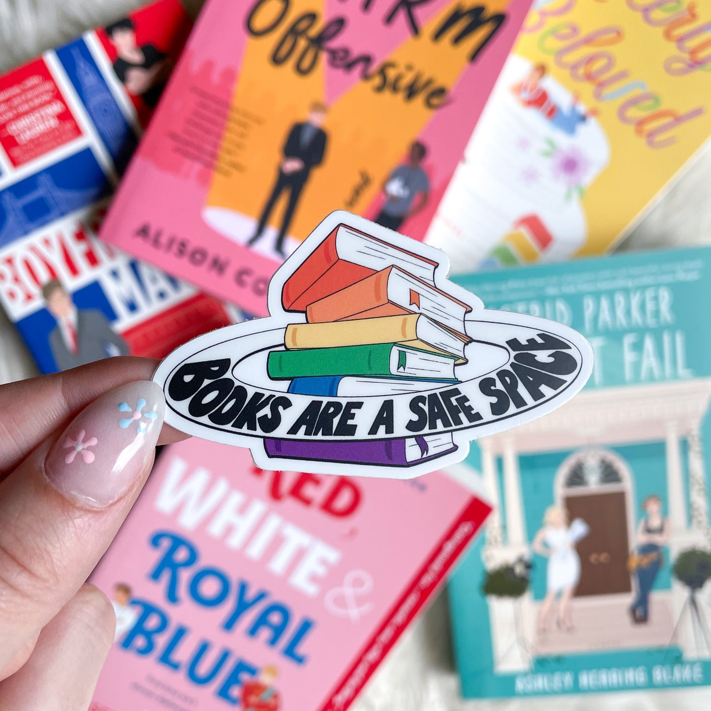 books are a safe space sticker