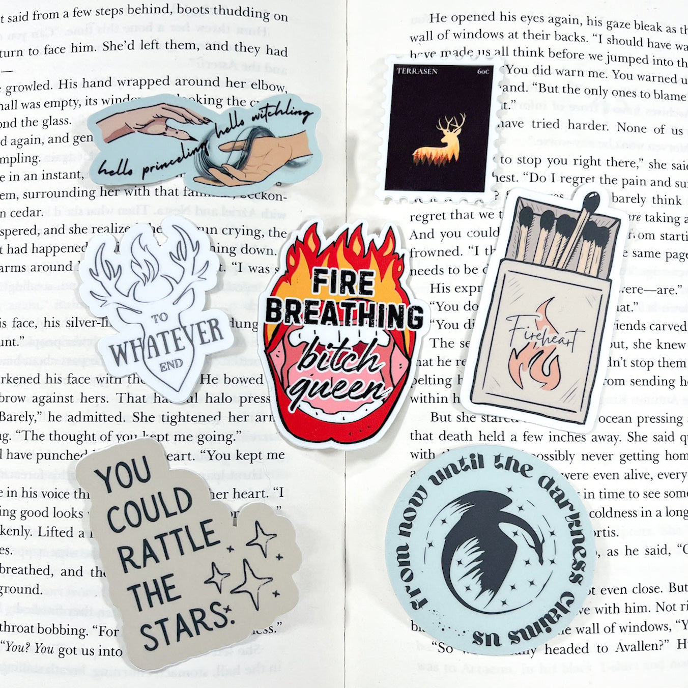 Throne of Glass series sticker pack