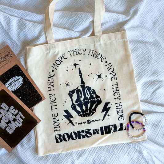 hope they have books in hell canvas tote
