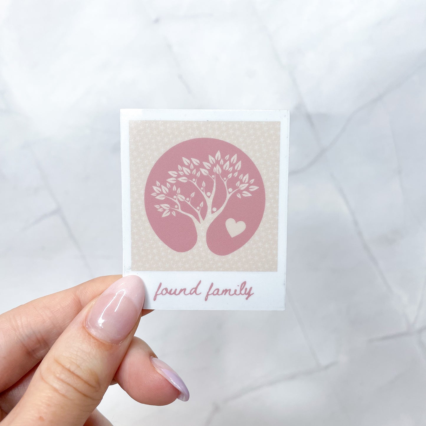 found family polaroid sticker
