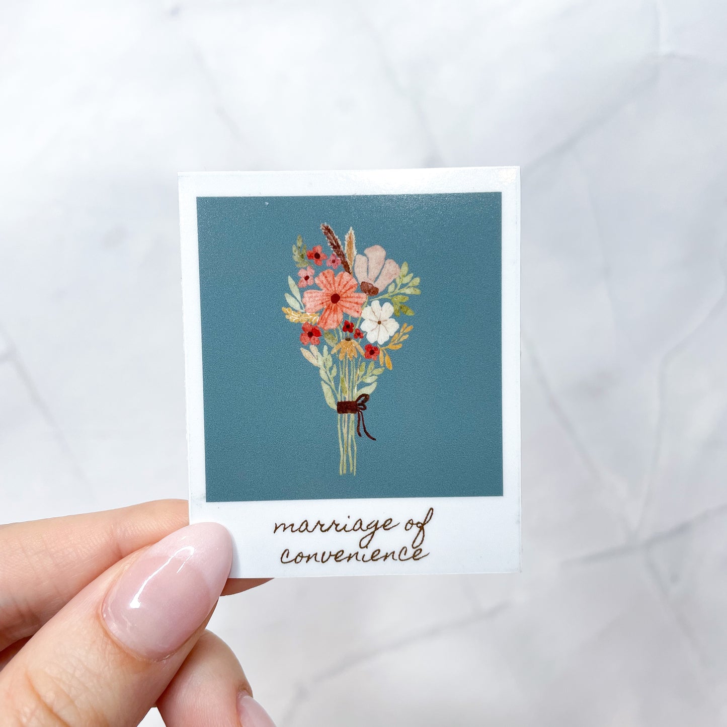 marriage of convenience polaroid sticker