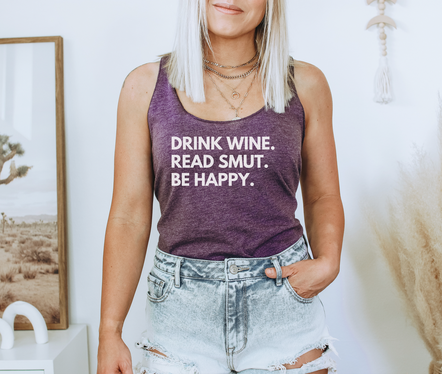 drink wine racerback tank