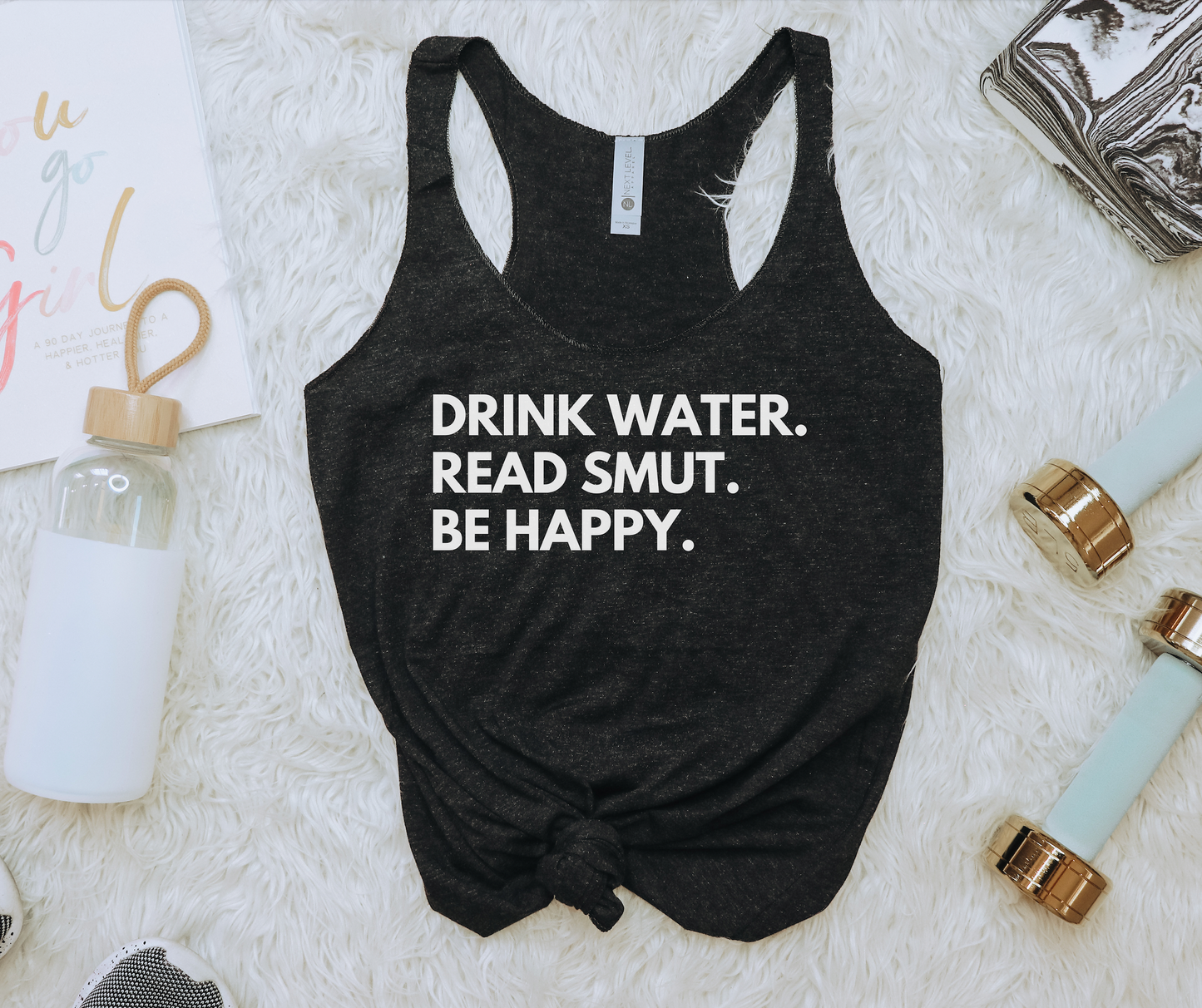 drink water racerback tank