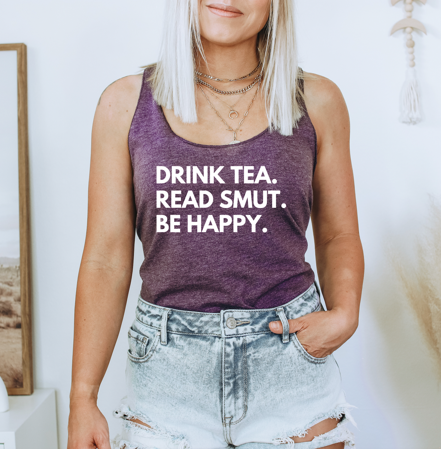 drink tea racerback tank