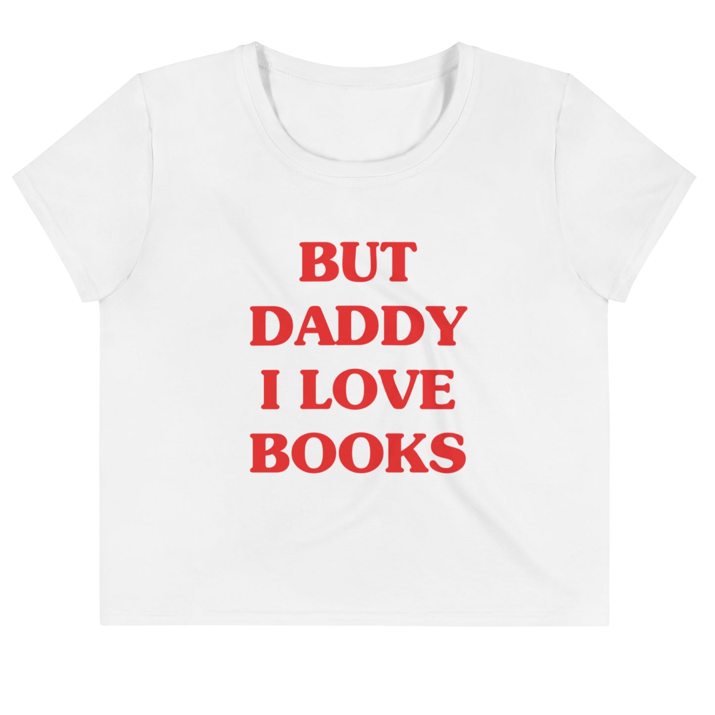but daddy i love books crop tee