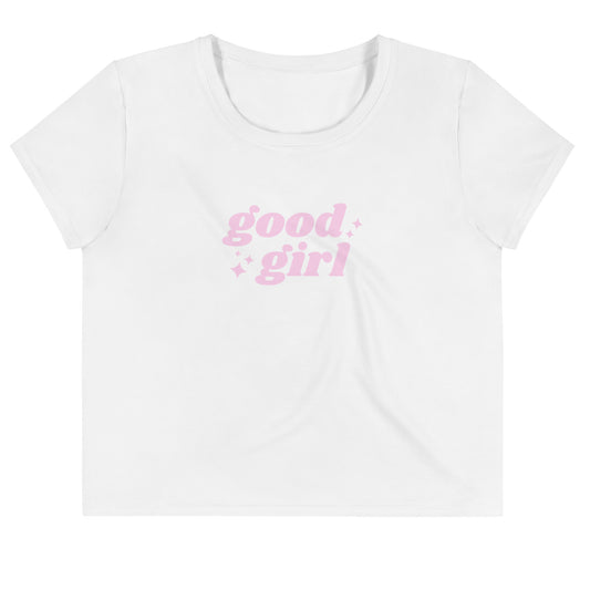 good girl crop tee