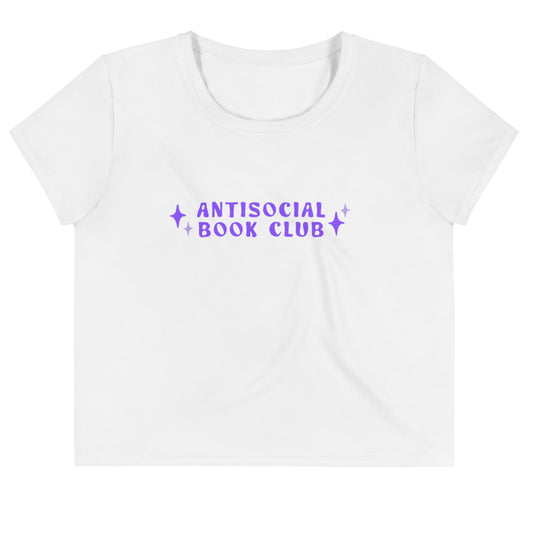antisocial book club crop tee
