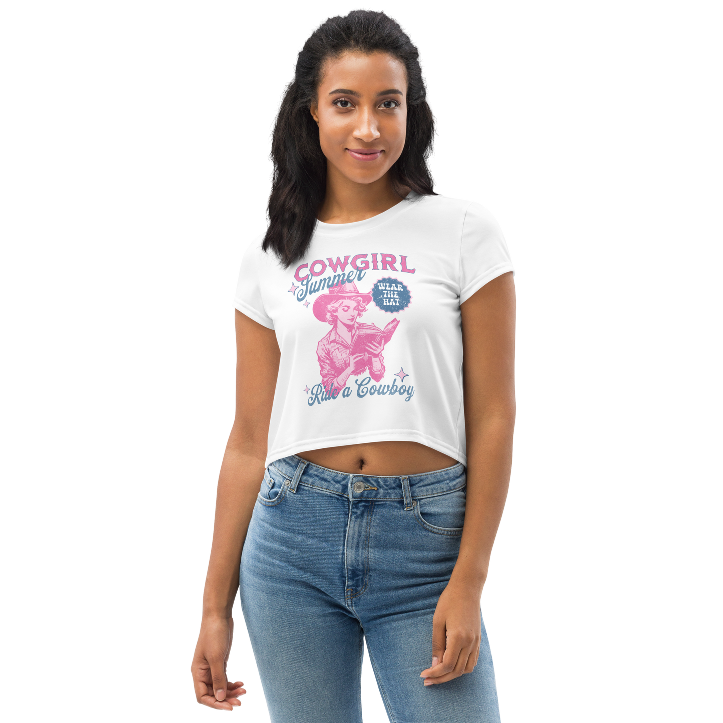 cowgirl summer crop tee