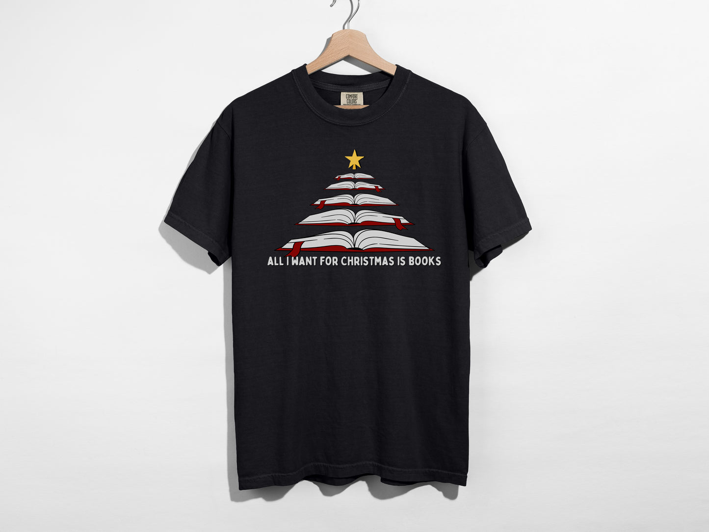 all i want for christmas is books t-shirt