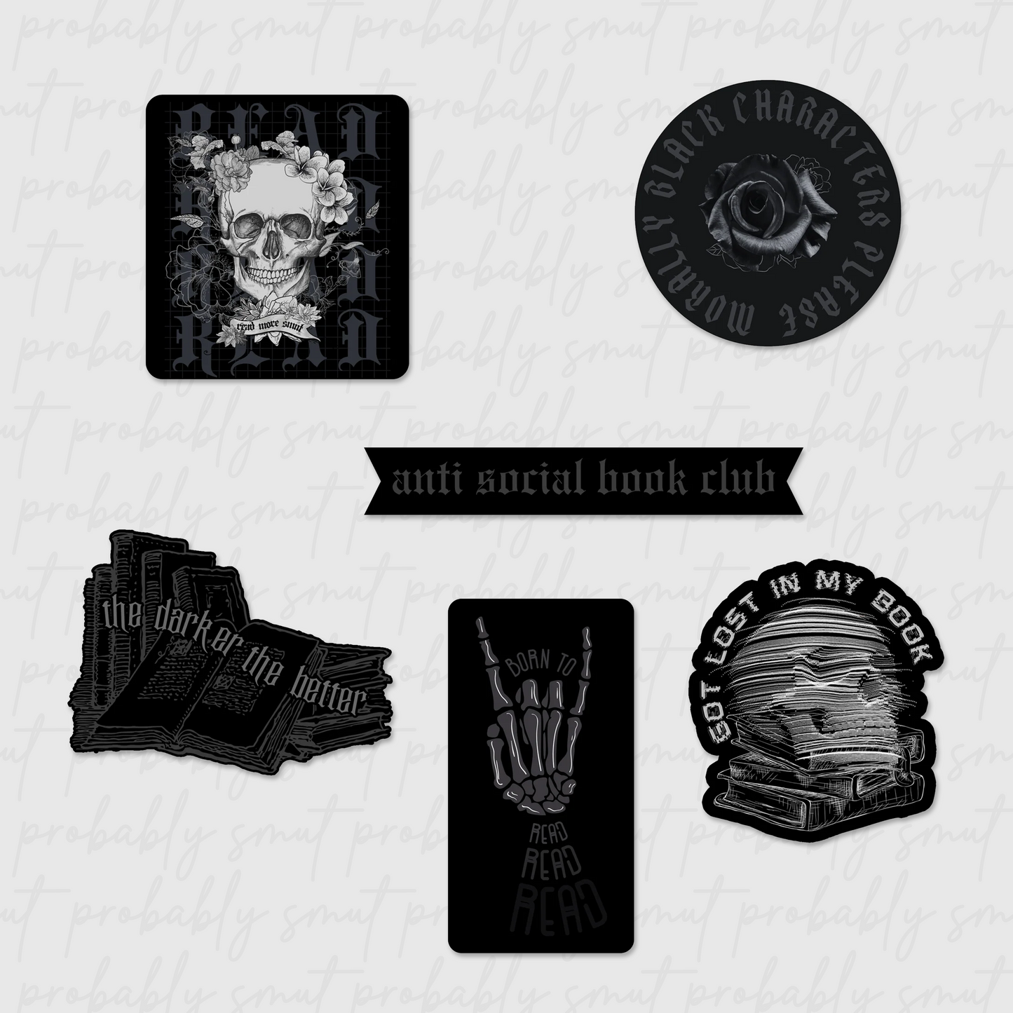 black on black sticker pack