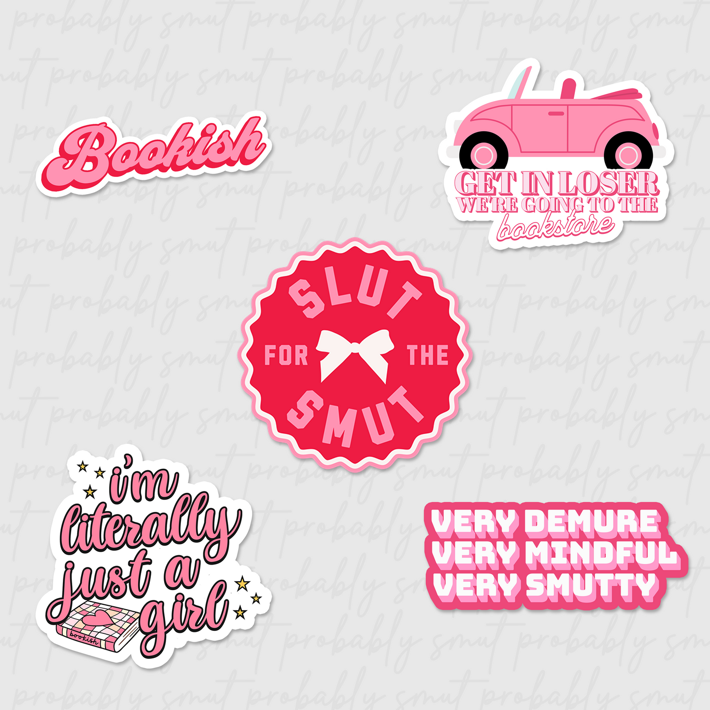 book girlie sticker pack