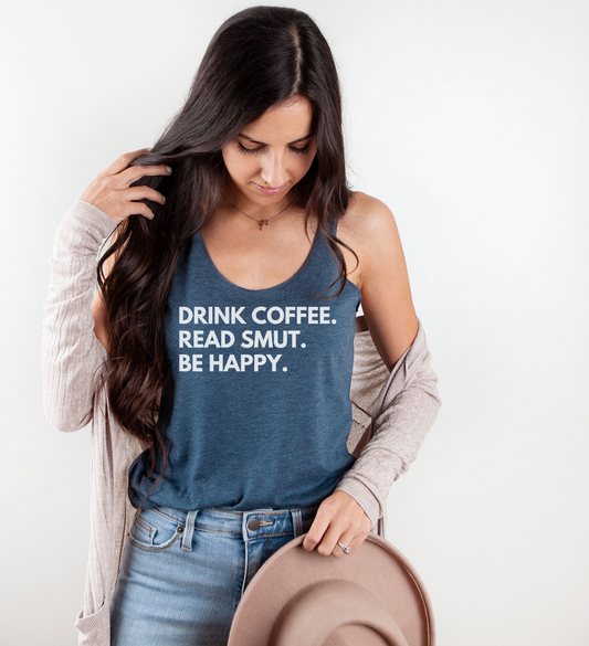 drink coffee racerback tank