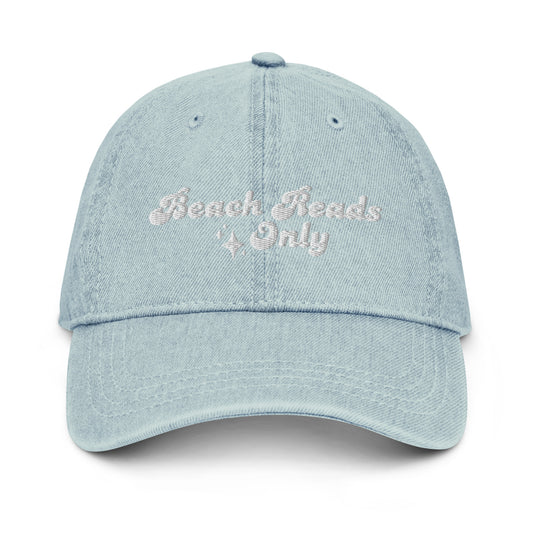 beach reads only denim hat