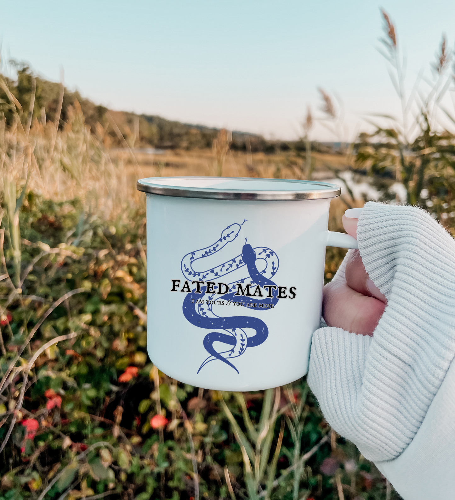 fated mates enamel mug