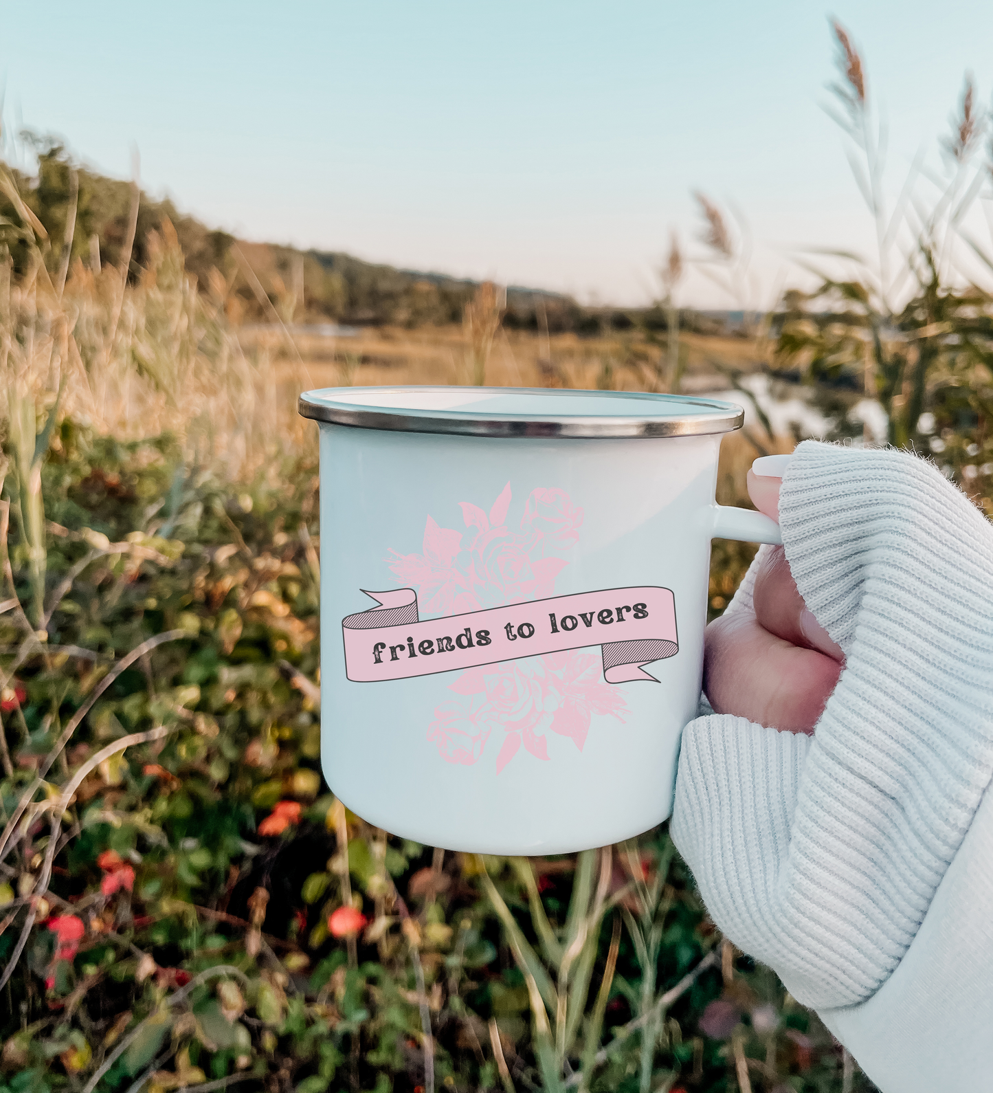 friends to lovers enamel mug