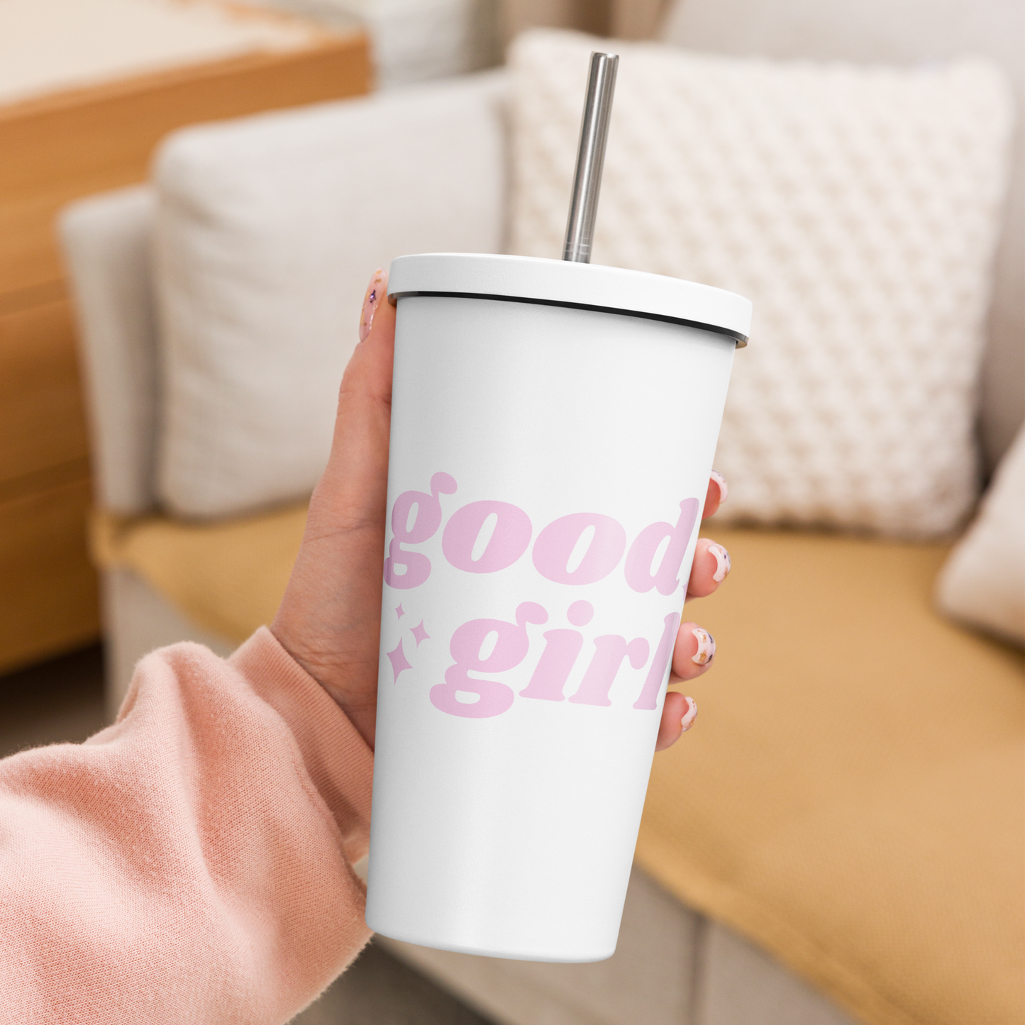 good girl tumbler (white)