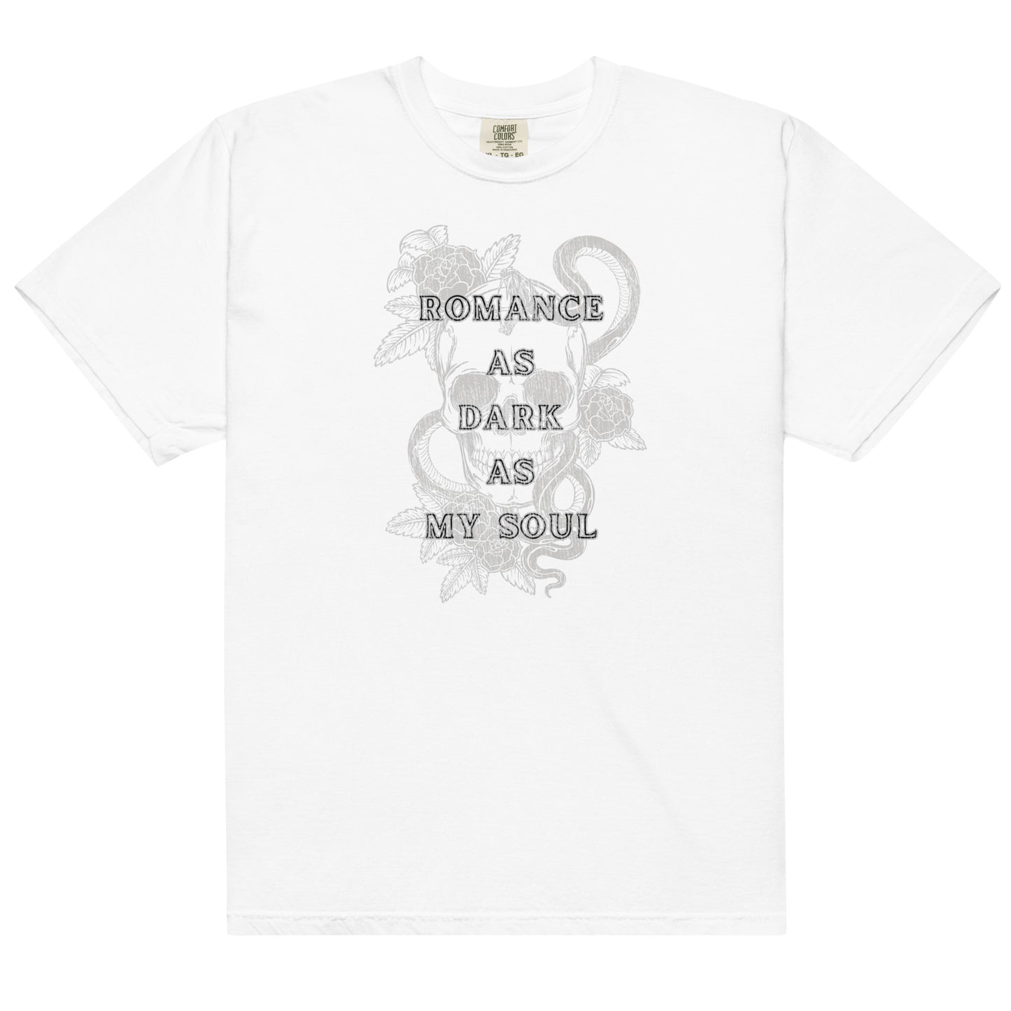 romance as dark as my soul t-shirt in white