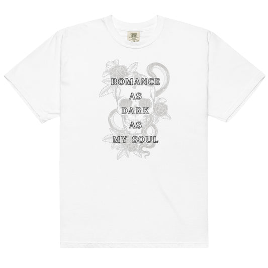 romance as dark as my soul t-shirt in white