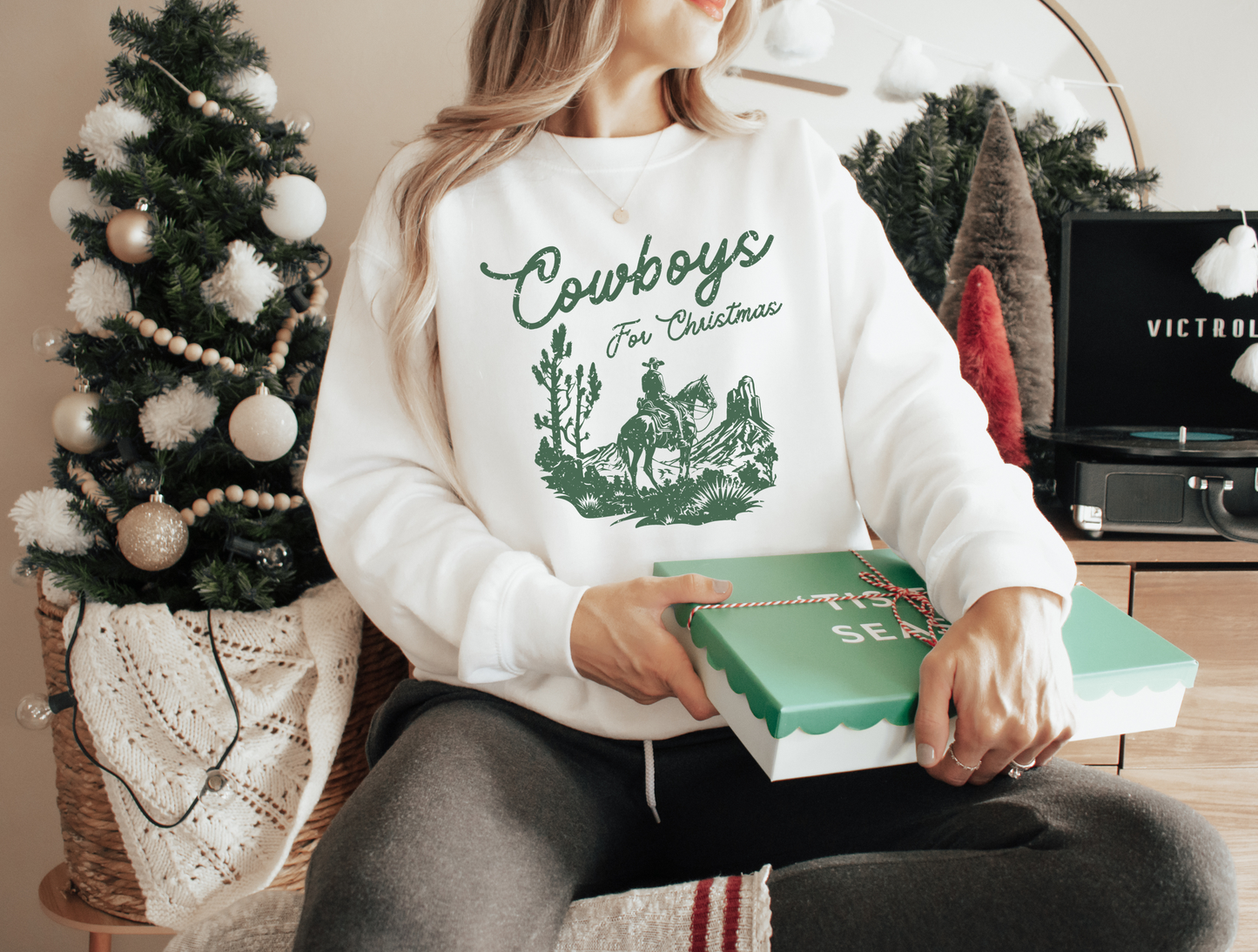 cowboys for christmas sweatshirt
