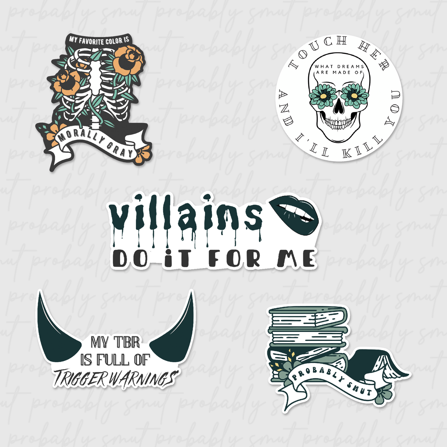 morally gray sticker pack