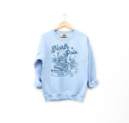 north pole book club sweatshirt