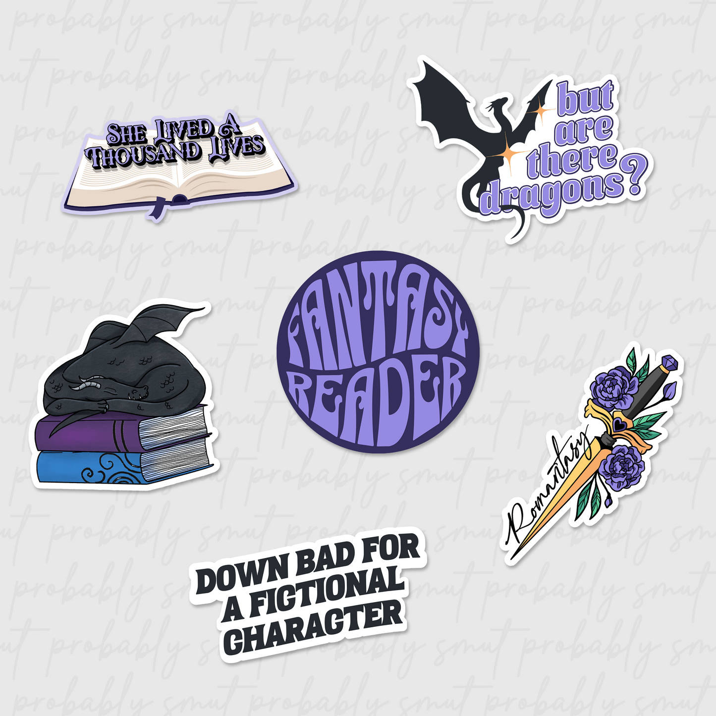romantasy sticker pack