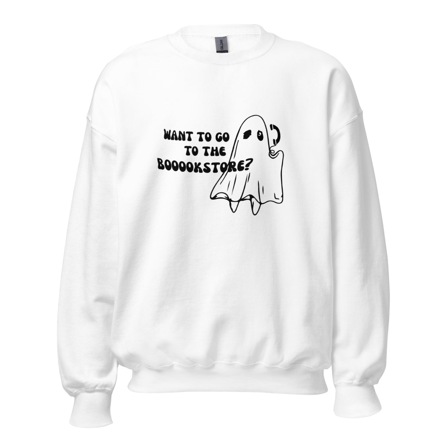 want to go to the booookstore? sweatshirt (black)