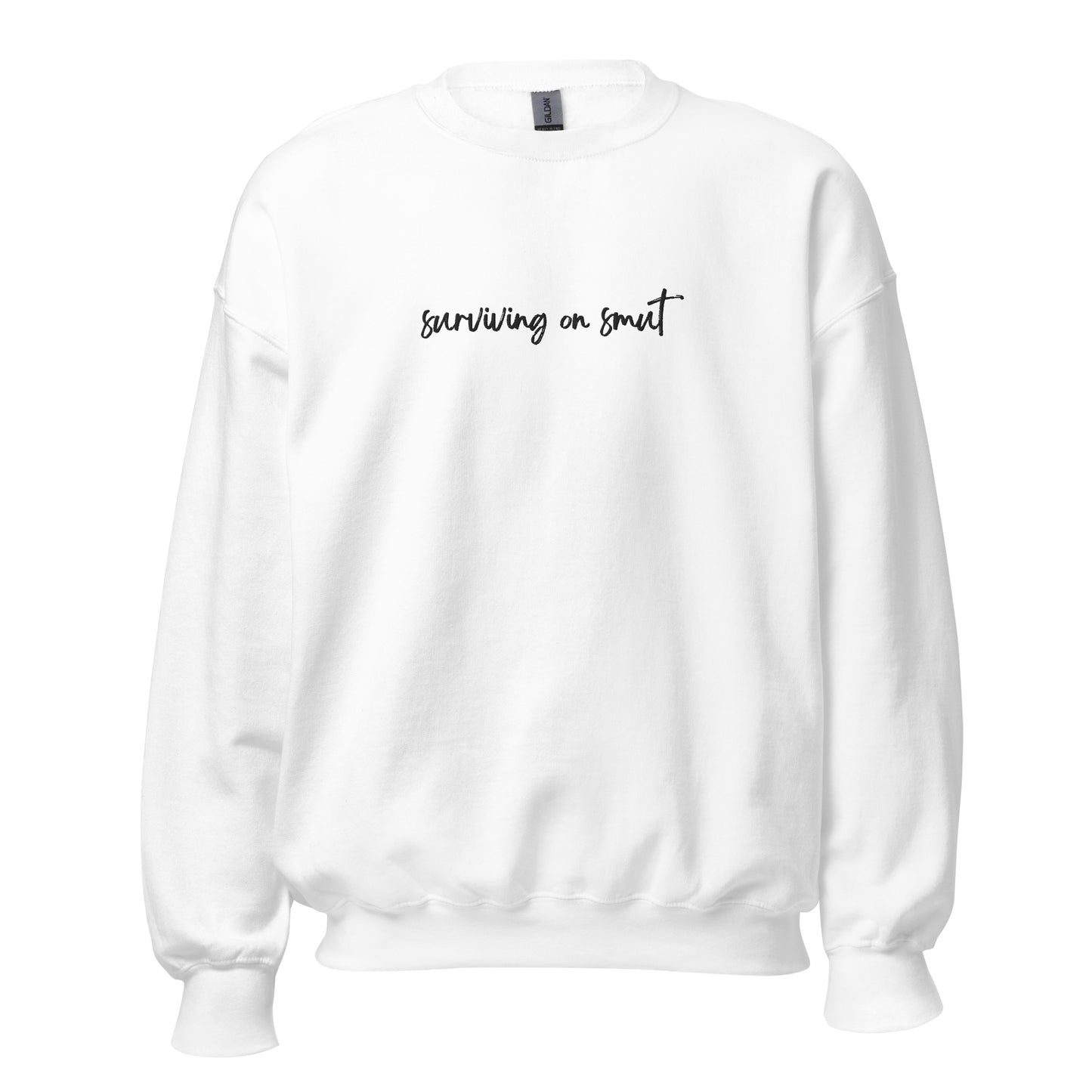 surviving on smut embroidered sweatshirt