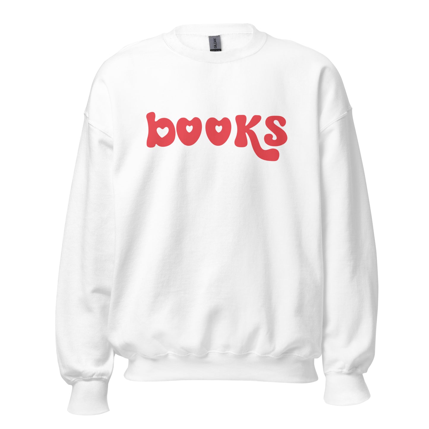 heart books sweatshirt