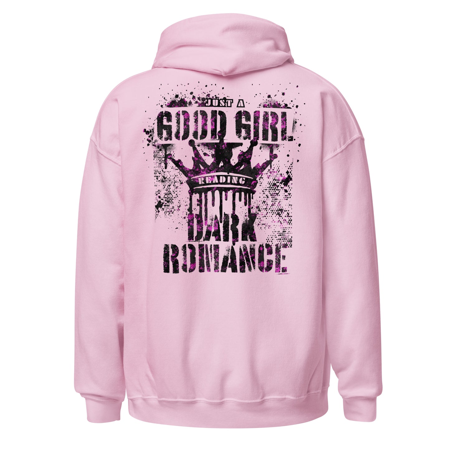 just a good girl reading dark romance hoodie