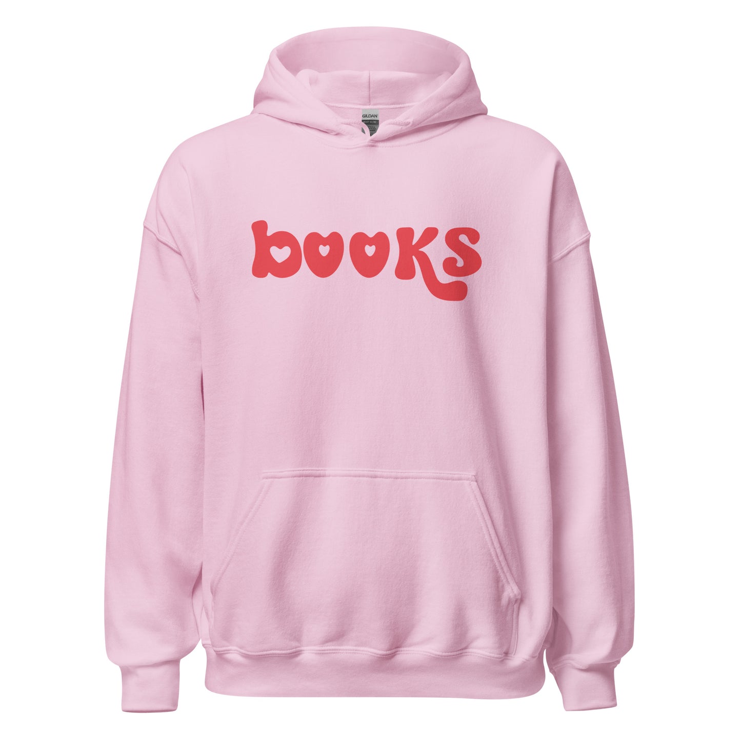 heart books hoodie