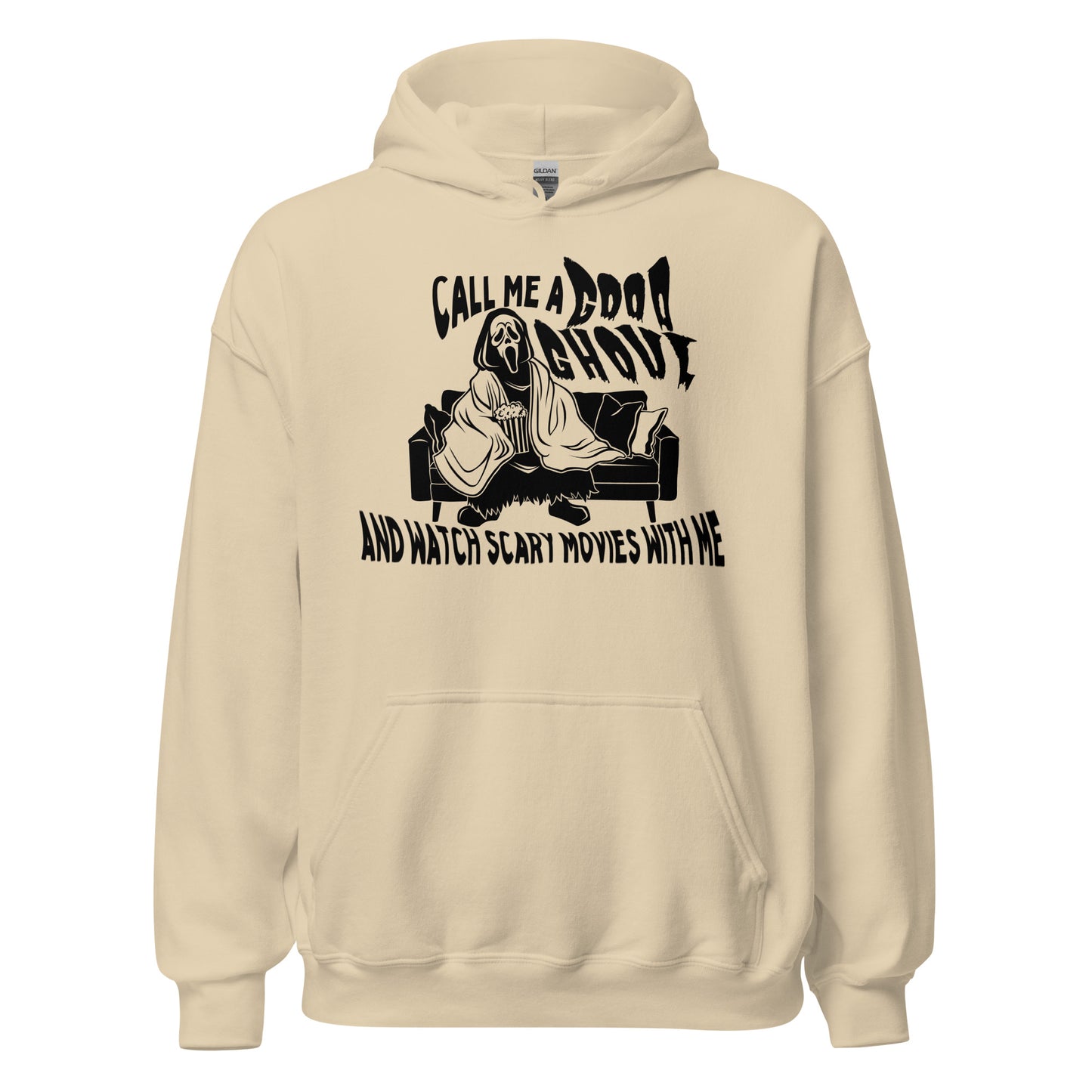 call me a good ghoul and watch scary movies with me hoodie (black)