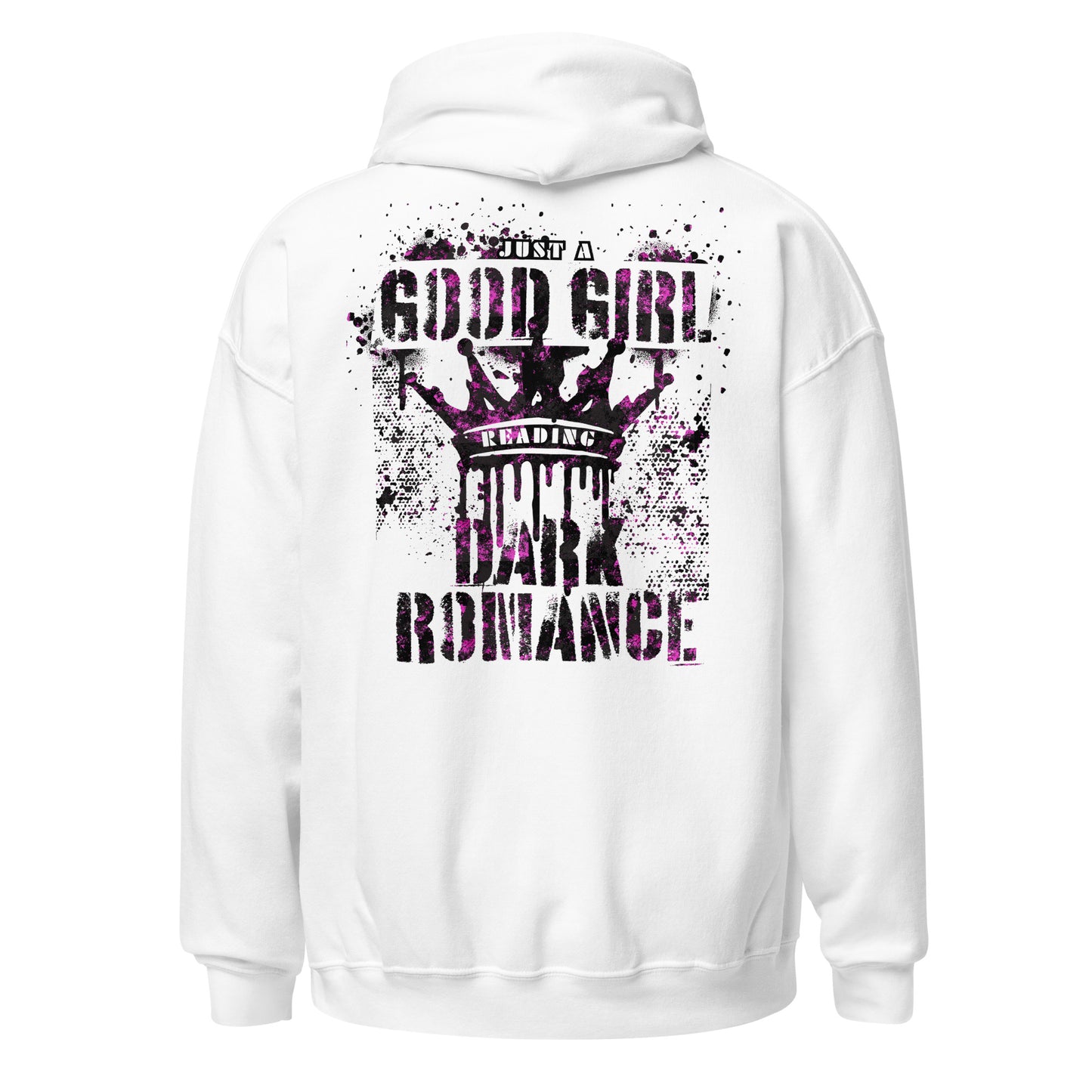 just a good girl reading dark romance hoodie