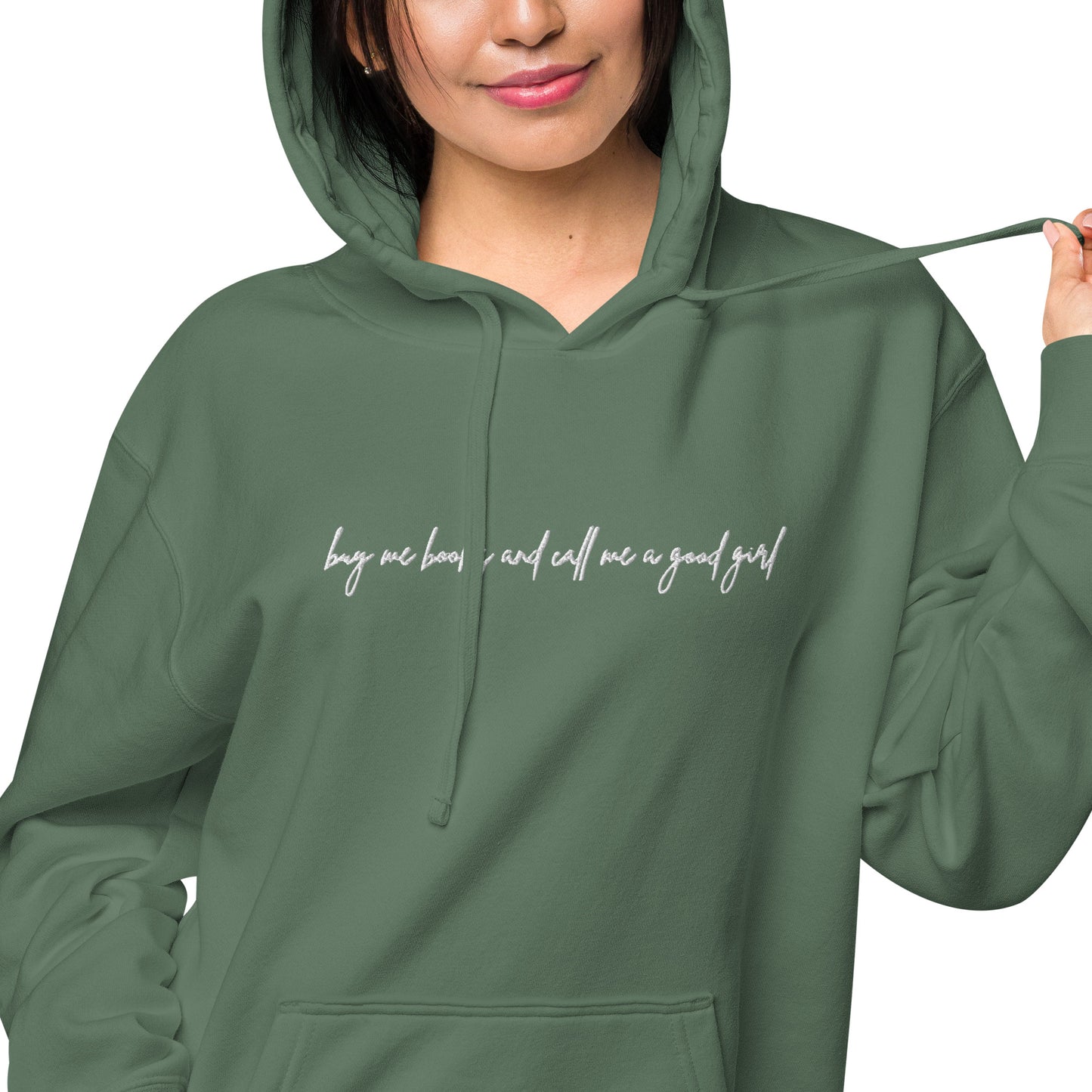 buy me books and call me a good girl embroidered hoodie