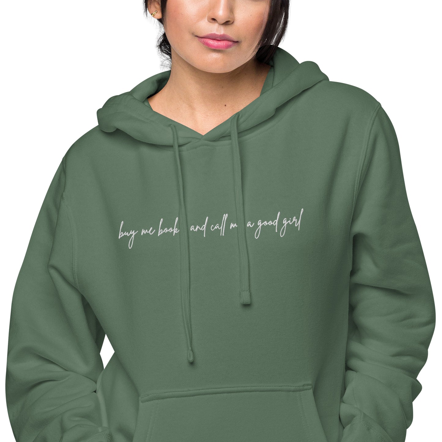 buy me books and call me a good girl embroidered hoodie