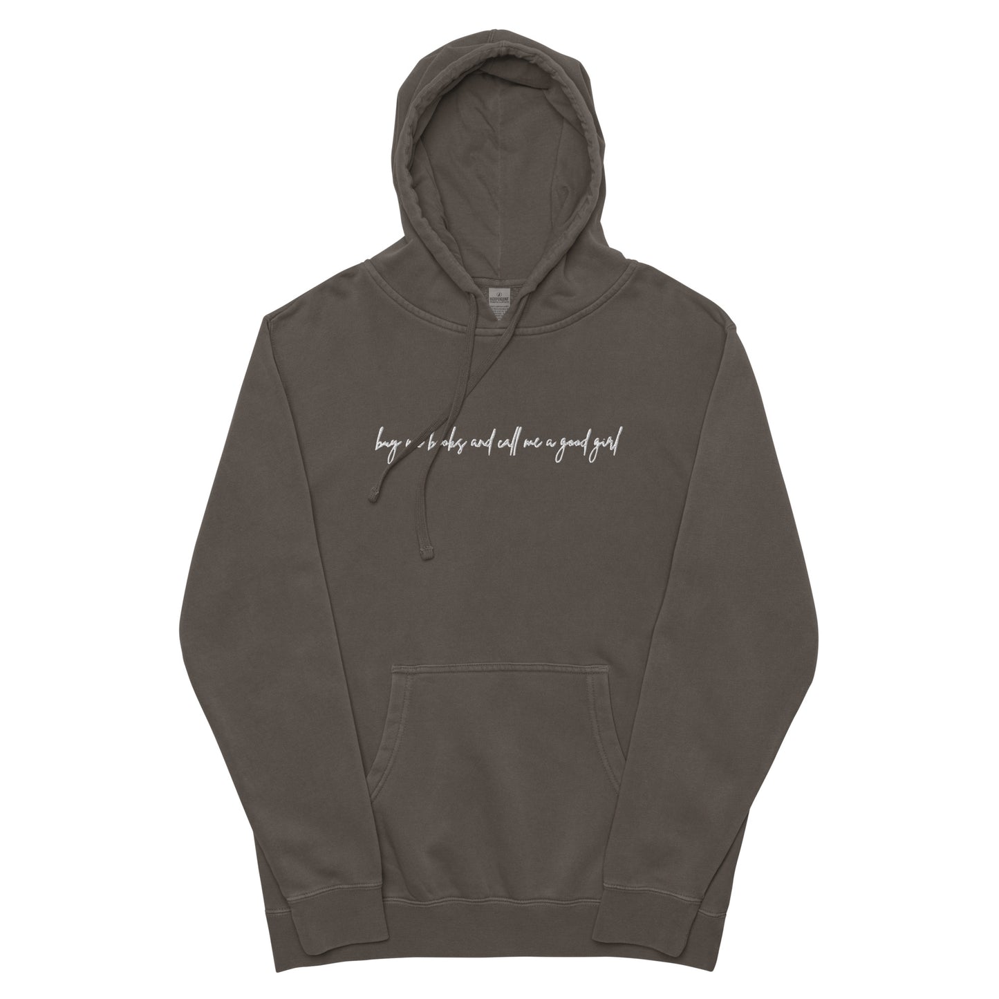 buy me books and call me a good girl embroidered hoodie