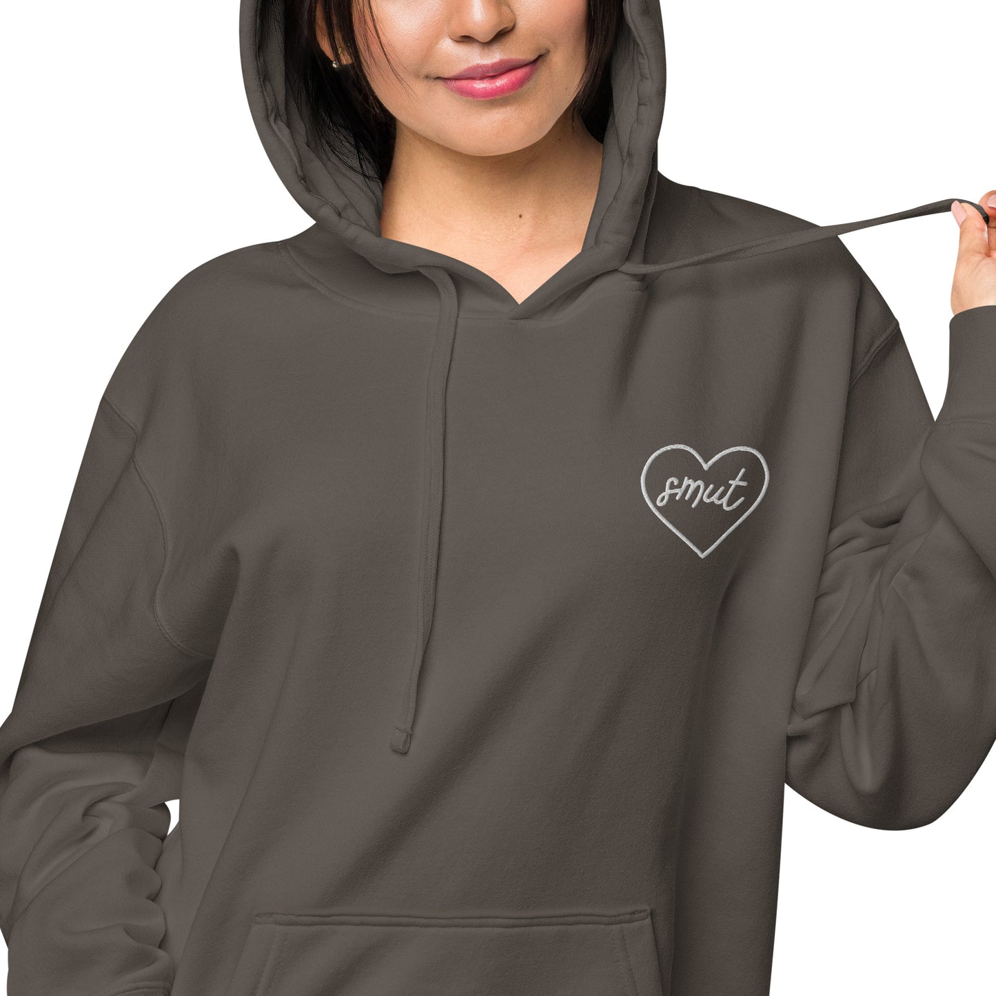 smut heart embroidered hoodie