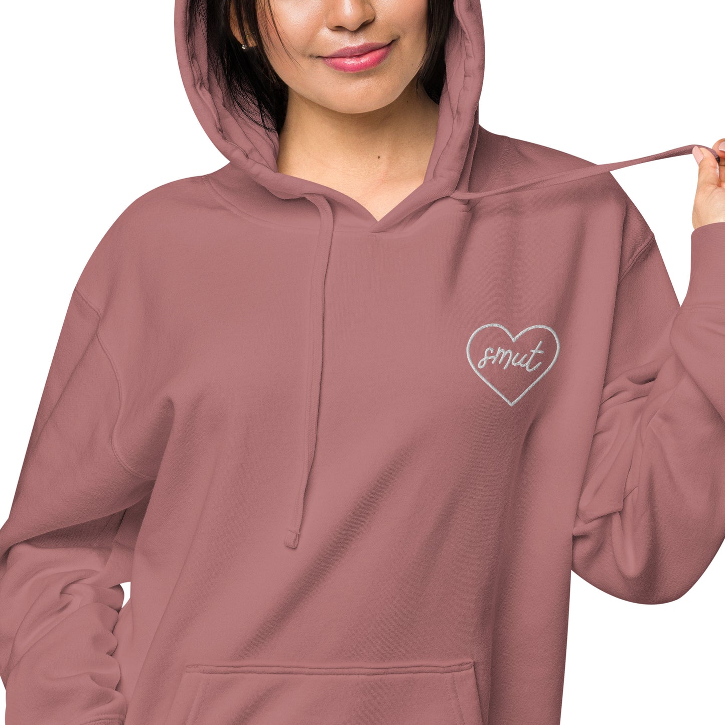 smut heart embroidered hoodie