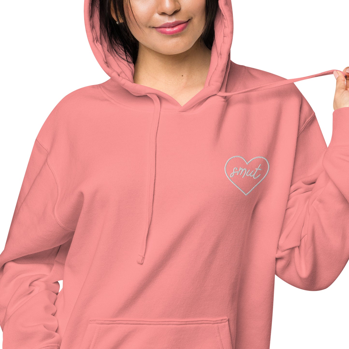 smut heart embroidered hoodie