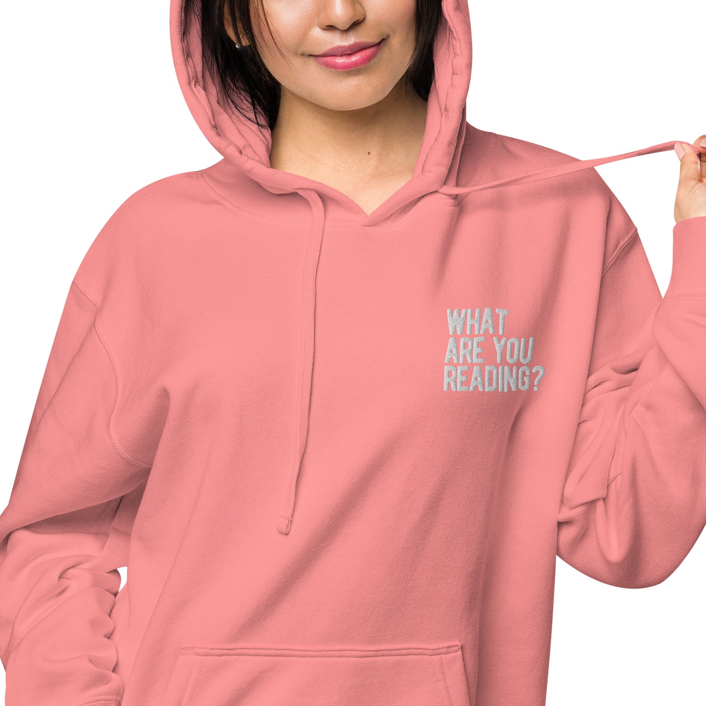 what are you reading embriodered hoodie