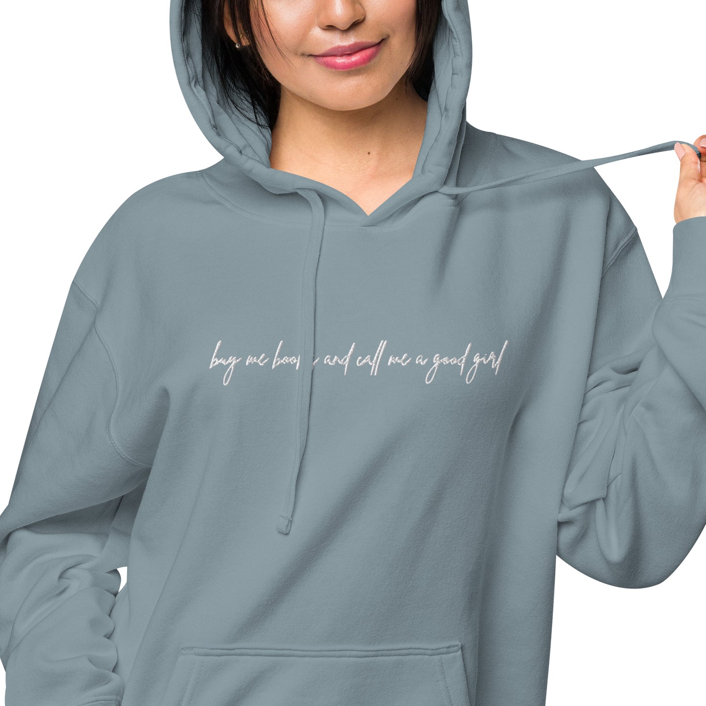 buy me books and call me a good girl embroidered hoodie