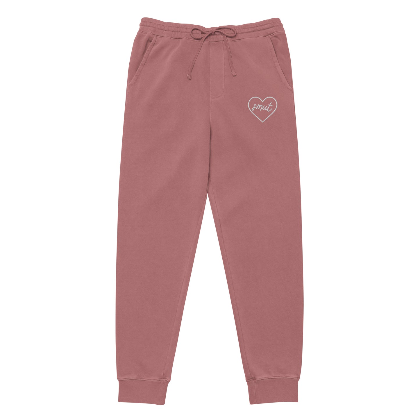 smut heart embroidered joggers