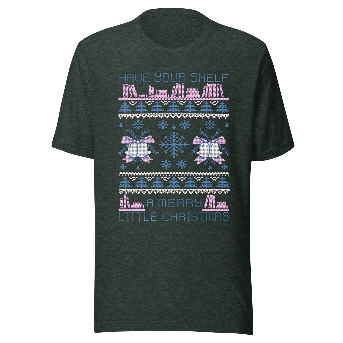 have yourshelf a merry christmas ugly sweater t-shirt