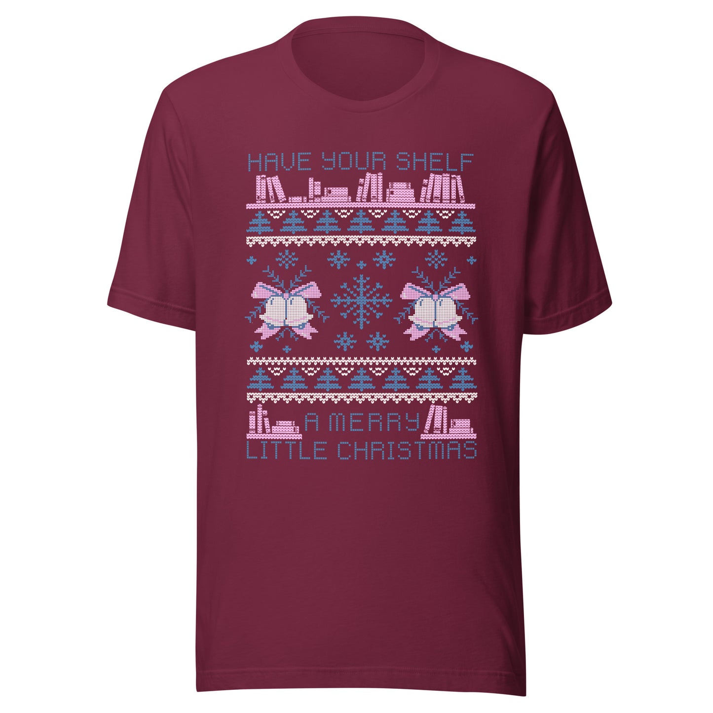 have yourshelf a merry christmas ugly sweater t-shirt