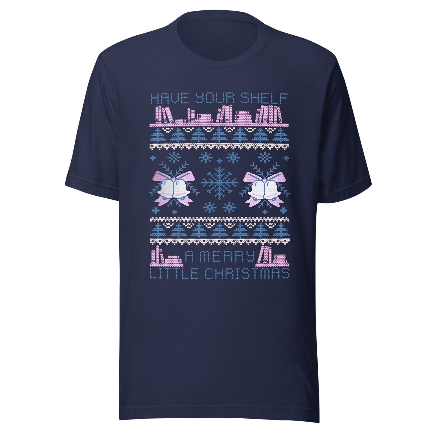 have yourshelf a merry christmas ugly sweater t-shirt
