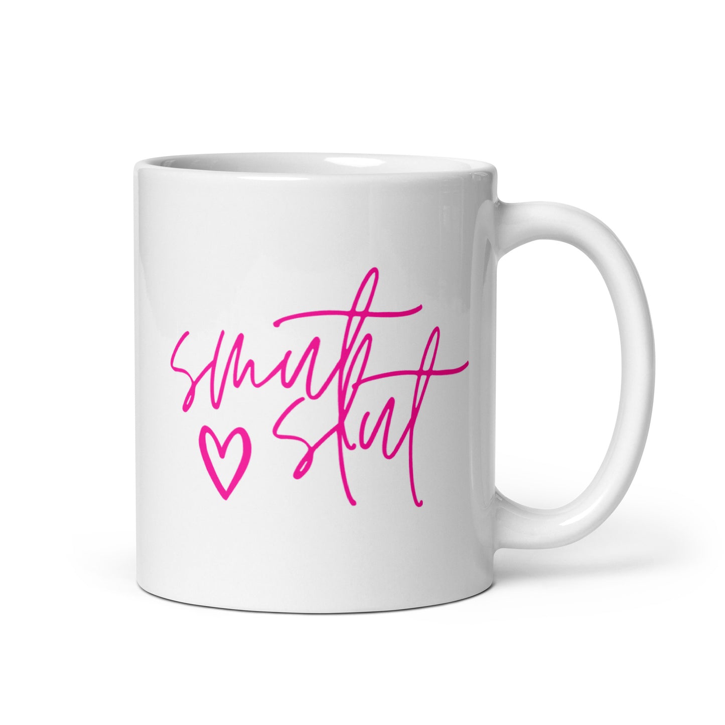 smut slut white glossy mug