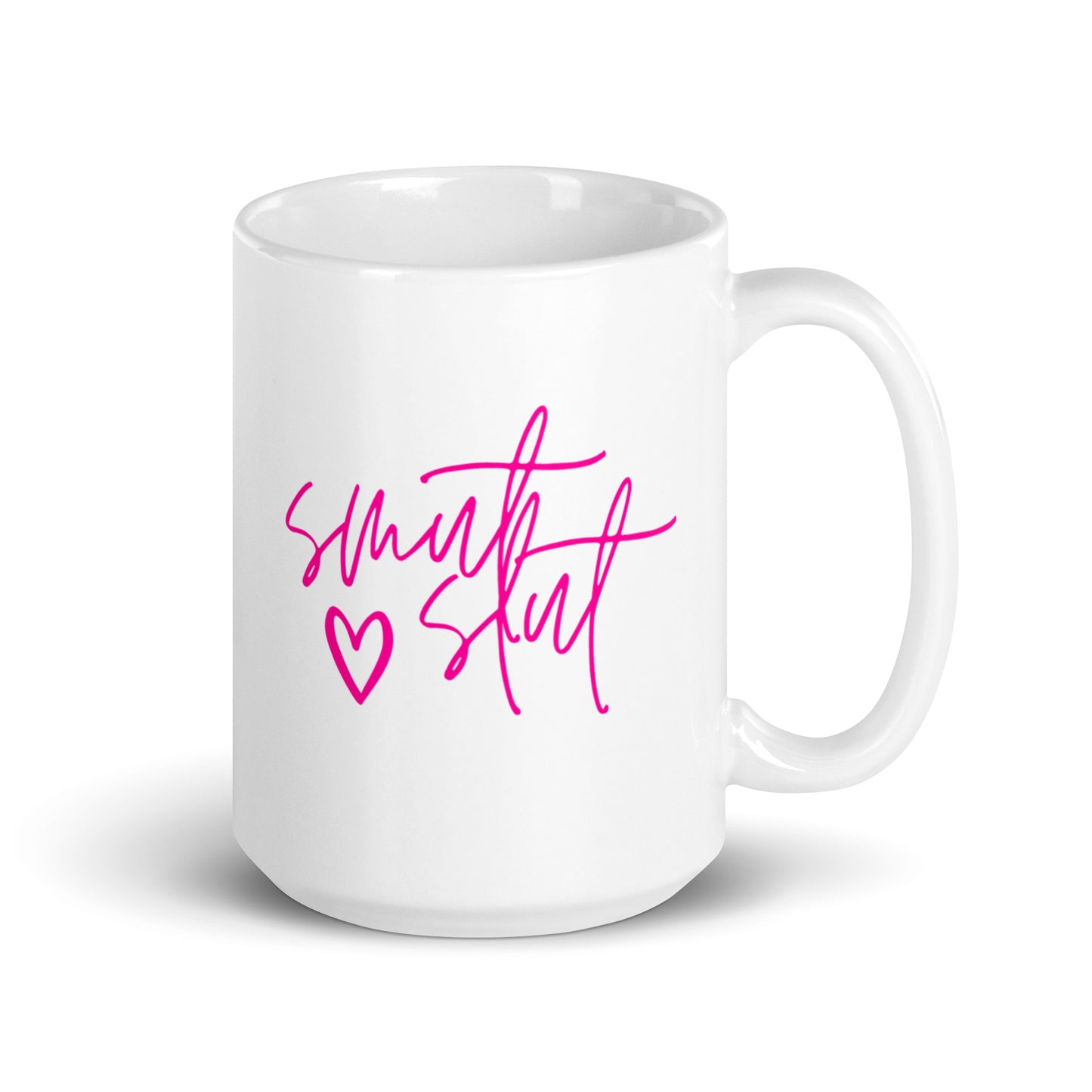 smut slut white glossy mug