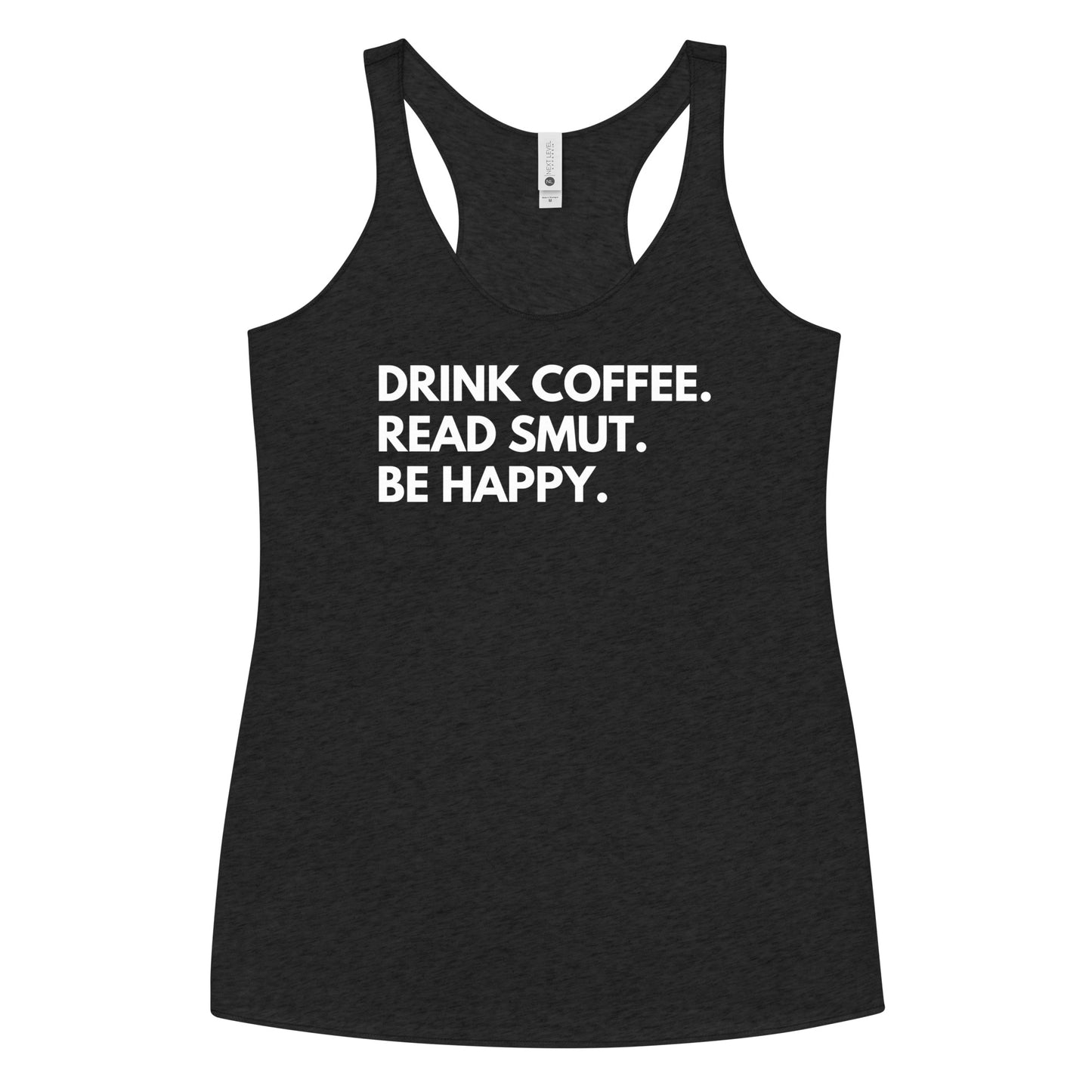 drink coffee racerback tank