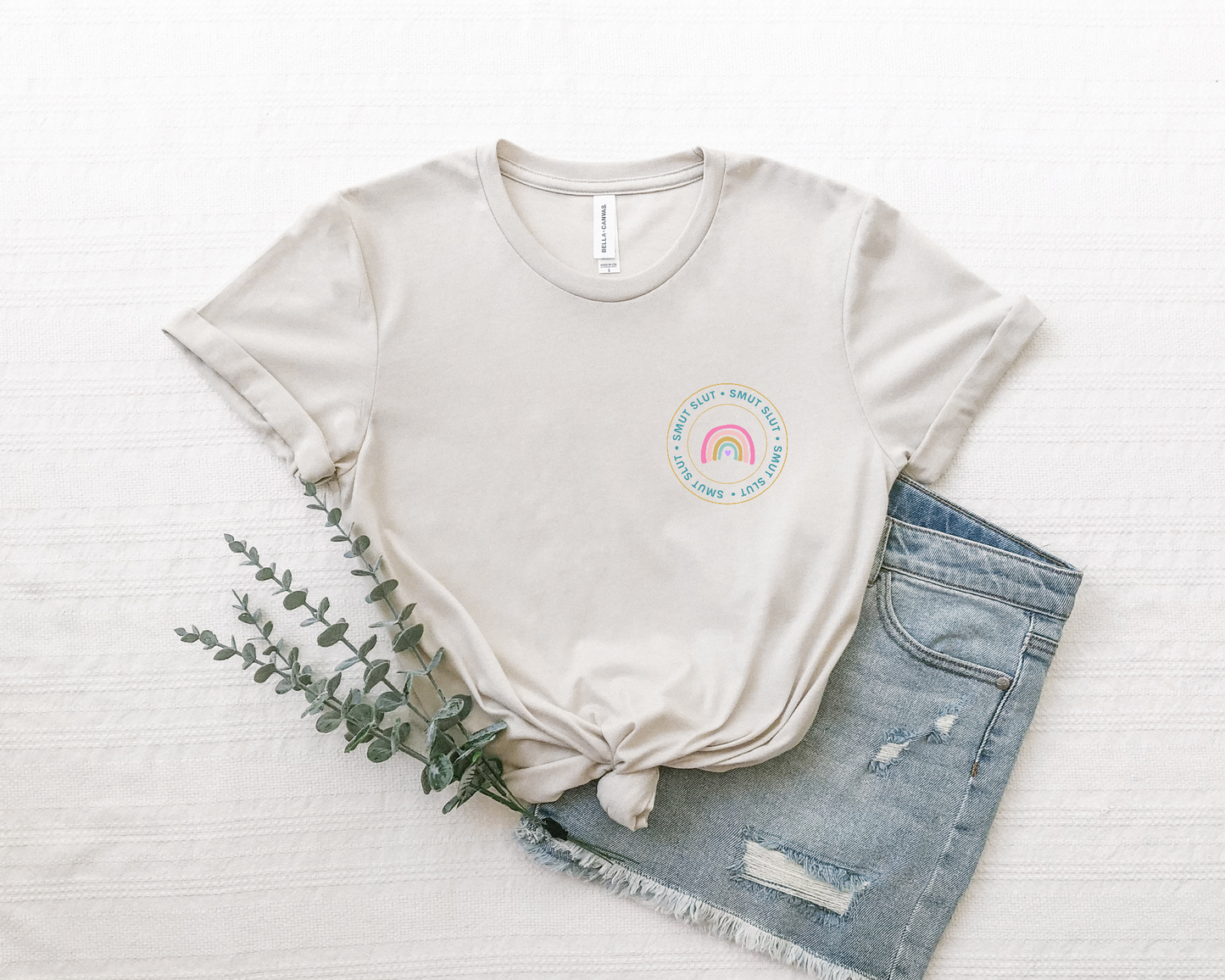 smut slut rainbow t-shirt